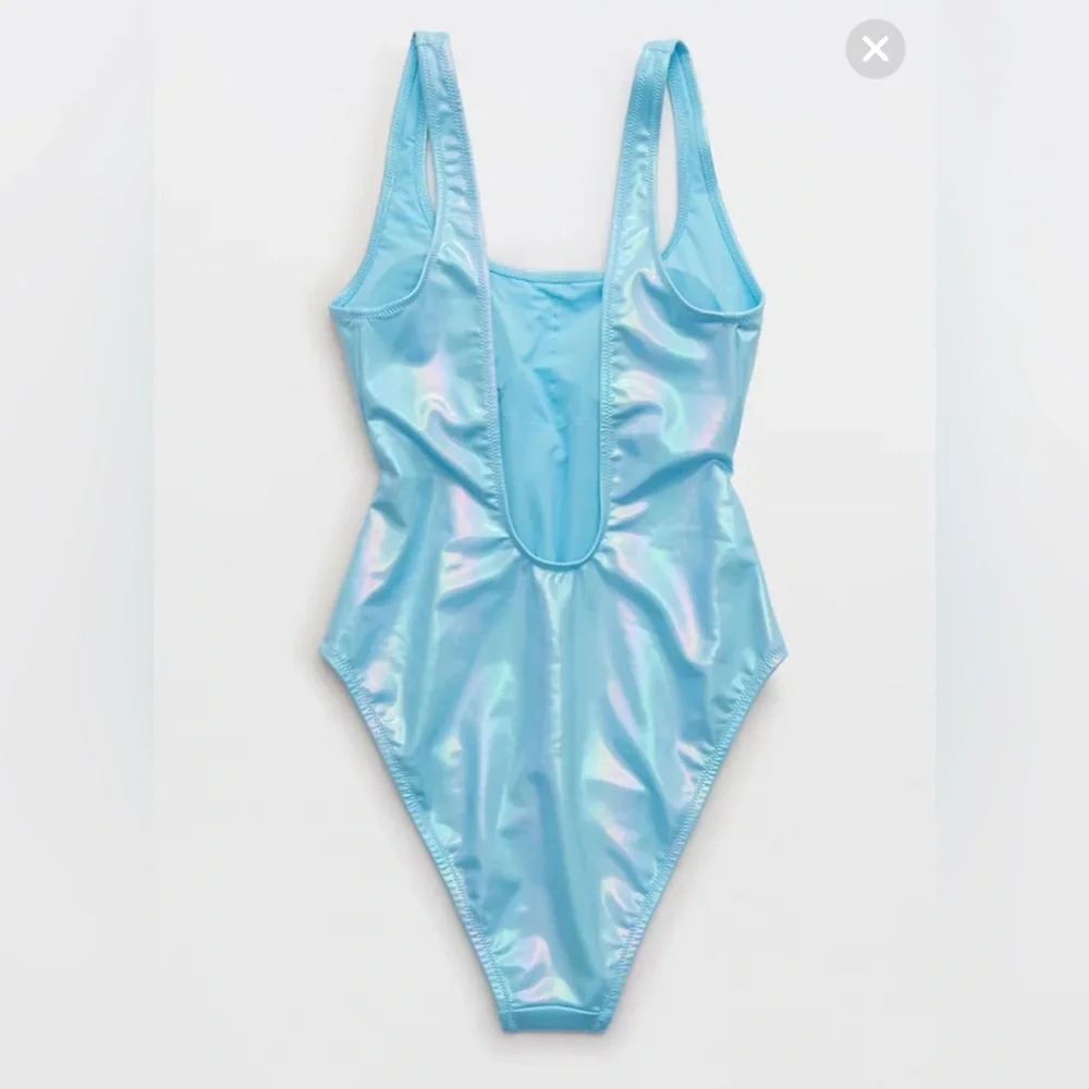 NWOT - Aerie metallic babewatch one piece - XL - Picture 2 of 8